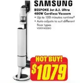 The Good Guys SAMSUNG BESPOKE Jet A.I. Ultra 400W Cordless Vacuum offer