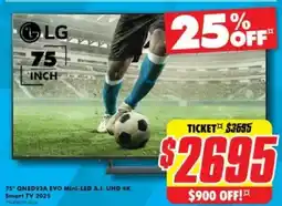 The Good Guys 75" QNED93A EVO Mini-LED A.I. UHD 4K Smart TV 2025 offer