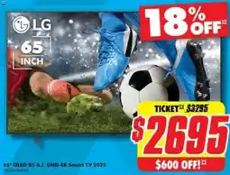 The Good Guys LG 65" OLED B5 A.I. UHD 4K Smart TV 2025 OLED SPA offer