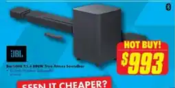 The Good Guys JBL Bar1000 7.1.4 880W True Atmos Soundbar offer