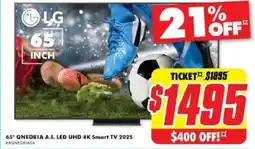 The Good Guys LG 65" QNED81A A.I. LED UHD 4K Smart TV 2025 offer