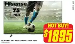 The Good Guys Hisense 75" U6QAU PRO 4K ULED Mini-LED TV 2025 offer