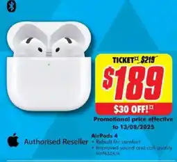 The Good Guys AirPods 4 offer