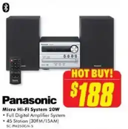 The Good Guys Panasonic Micro Hi-Fi System 20W offer
