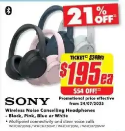 The Good Guys SONY from Wireless Noise Cancelling Headphones offer