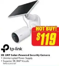 The Good Guys +tp-link 2K 3MP Solar-Powered Security Camera offer