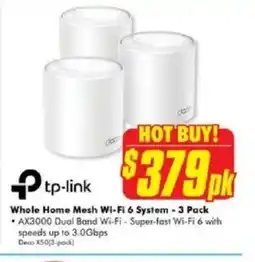 The Good Guys +tp-link Whole Home Mesh Wi-Fi 6 System - 3 Pack offer