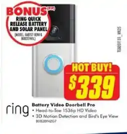 The Good Guys ring Battery Video Doorbell Pro offer
