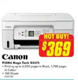 The Good Guys Canon PIXMA Mega Tank G3675 offer