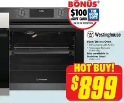 The Good Guys Westinghouse 60cm Electric Oven offer