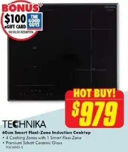 The Good Guys TECHNIKA 60cm Smart Flexi-Zone Induction Cooktop offer