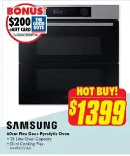 The Good Guys SAMSUNG 60cm Flex Door Pyrolytic Oven offer