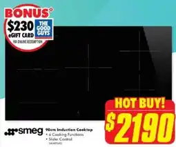 The Good Guys smeg 90cm Induction Cooktop offer