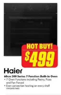 The Good Guys Haier 60cm 300 Series 7 Function Built-in Oven offer