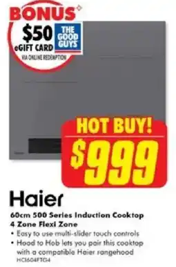 The Good Guys Haier 60cm 500 Series Induction Cooktop offer