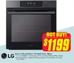 The Good Guys LG Series 7 76L InstaView" Pyrolytic Oven - Black offer