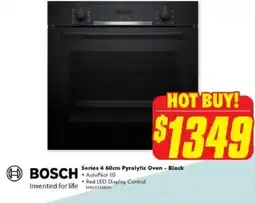 The Good Guys BOSCH Series 4 60cm Pyrolytic Oven - Black offer
