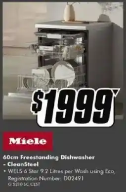 The Good Guys Miele 60cm Freestanding Dishwasher offer
