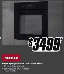The Good Guys Miele 60cm Pyrolytic Oven - Obsidian Black offer