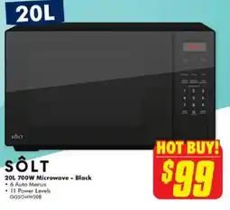 The Good Guys SÔLT 20L 700W Microwave - Black offer