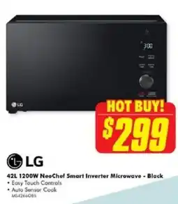 The Good Guys LG 42L 1200W NeoChef Smart Inverter Microwave - Black offer
