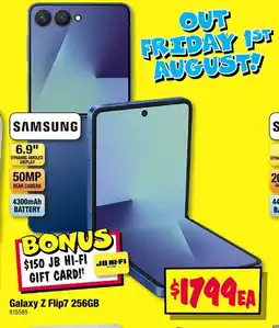 JB Hi-Fi Galaxy Z Flip7 256GB offer