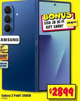 JB Hi-Fi Galaxy Z Fold7 256GB offer