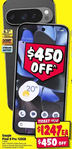 JB Hi-Fi Google Pixel 9 Pro 128GB offer
