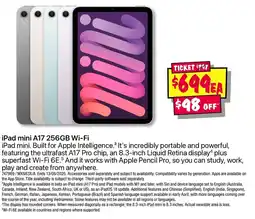 JB Hi-Fi iPad mini A17 256GB Wi-Fi offer