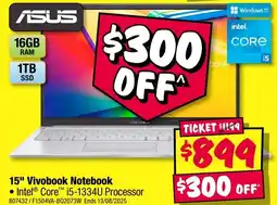 JB Hi-Fi 15" Vivobook Notebook offer