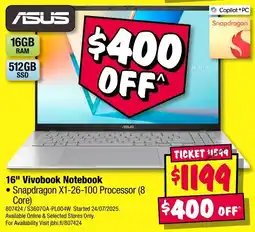 JB Hi-Fi 16" Vivobook Notebook offer