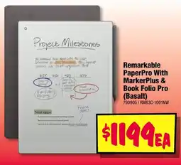 JB Hi-Fi Remarkable PaperPro With MarkerPlus & Book Folio Pro (Basalt) offer