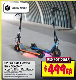 JB Hi-Fi C2 Pro Kids Electric Kick Scooter offer
