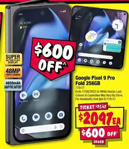 JB Hi-Fi Google Pixel 9 Pro Fold 256GB offer
