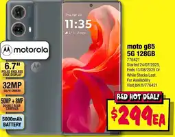 JB Hi-Fi moto g85 5G 128GB offer