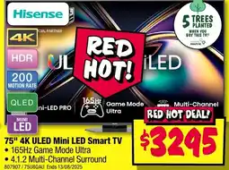 JB Hi-Fi 75" 4K ULED Mini LED Smart TV offer