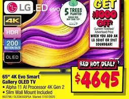 JB Hi-Fi 65" 4K Evo Smart Gallery OLED TV offer