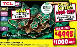 JB Hi-Fi TCL 98" 4K Mini LED Google TV offer