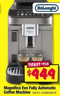 JB Hi-Fi Magnifica Evo Fully Automatic Coffee Machine offer