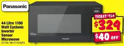 JB Hi-Fi Panasonic 44 Litre 1100 Watt Cyclonic Inverter Sensor Microwave offer