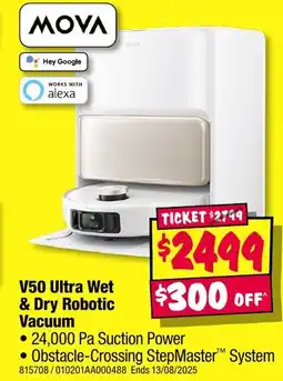 JB Hi-Fi V50 Ultra Wet & Dry Robotic Vacuum offer