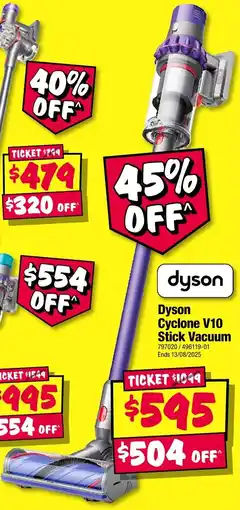 JB Hi-Fi Dyson Cyclone V10 Stick Vacuum offer