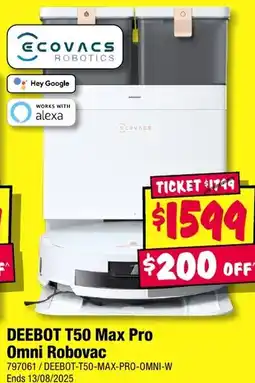JB Hi-Fi DEEBOT 150 Max Pro Omni Robovac offer