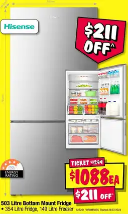 JB Hi-Fi 503 Litre Bottom Mount Fridge offer