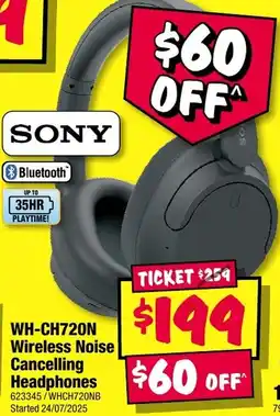 JB Hi-Fi WH-CH720N Wireless Noise Cancelling offer