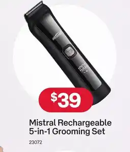 Australia Post Mistral Rechargeable 5-in-1 Grooming Set offer