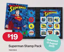 Australia Post Superman Stamp Pack offer