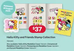 Australia Post Hello Kitty and Friends Stamp Collection offer
