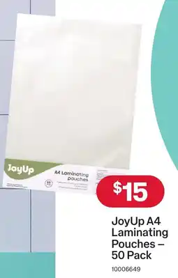 Australia Post JoyUp A4 Laminating Pouches offer