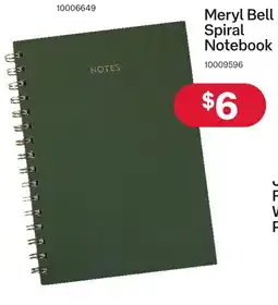Australia Post Meryl Bell Spiral Notebook offer